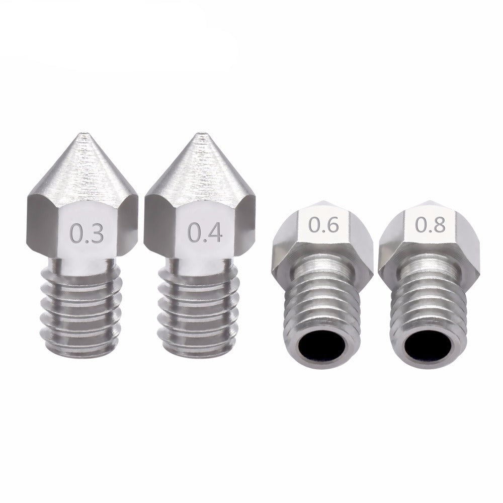 Edelstahl Nozzle MK8 0,4mm 0,2mm Düse Extruder M6 Druckerkopf 1,75mm 3D Drucker