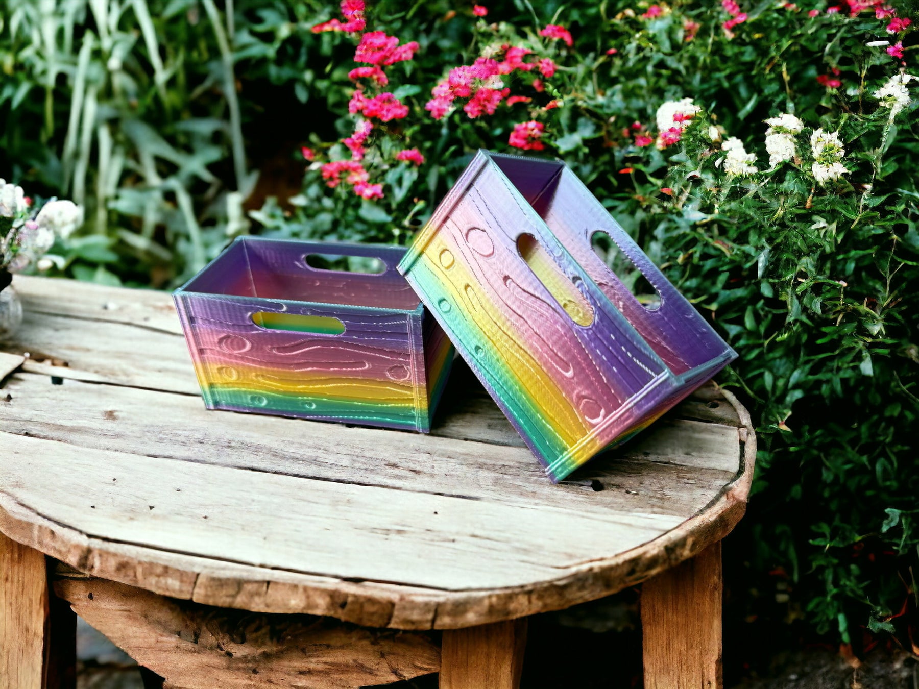 Kisten in Holzoptik passend für Miniverse / Minibrands in verschiedenen Farben