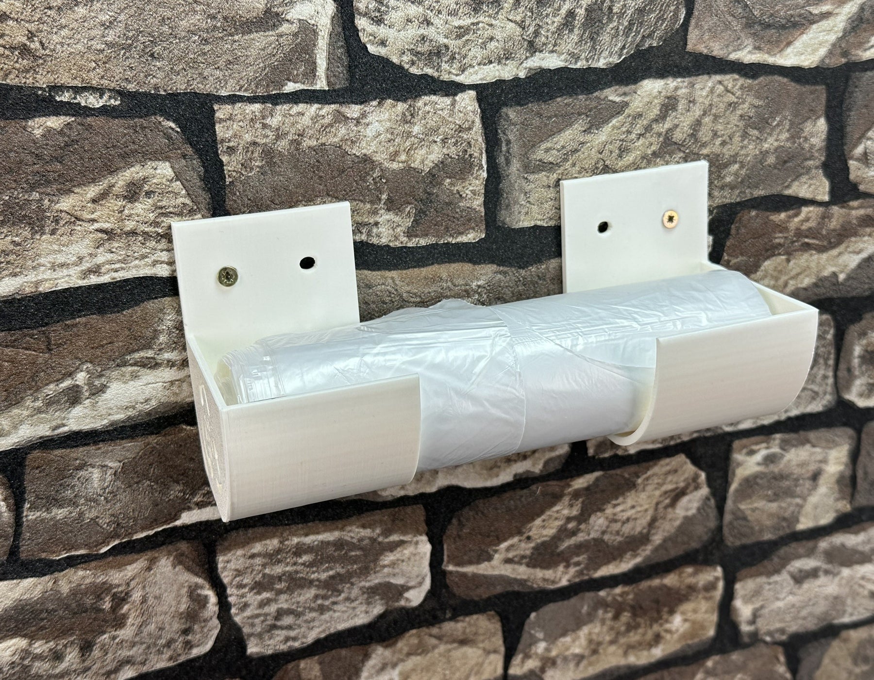 Müllbeutelspender,  Rollenhalter, Beutelspender universal zur Wandmontage z.B. für Müllbeutel