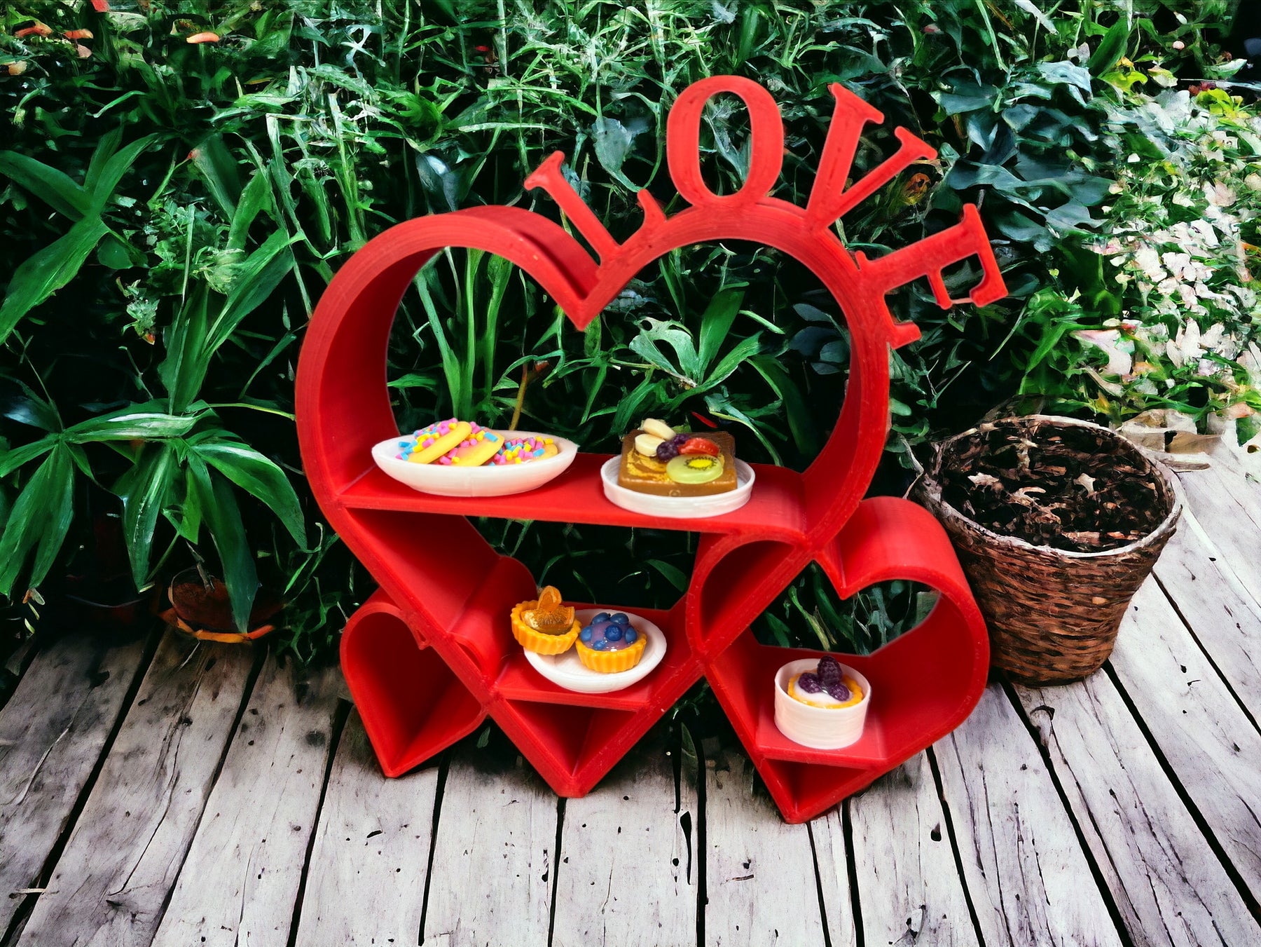 Herzregal passend für Miniverse/ Mini Brands in verschiedenen Farben