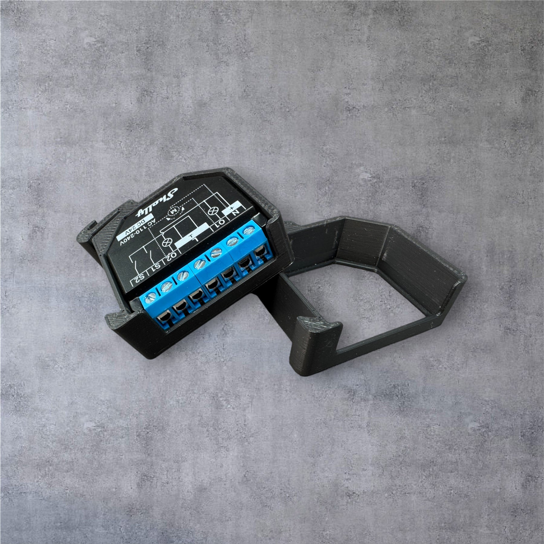 Shelly Plus 2PM DIN Rail Hutschienenhalter für eine 35 mm DIN Hutschiene