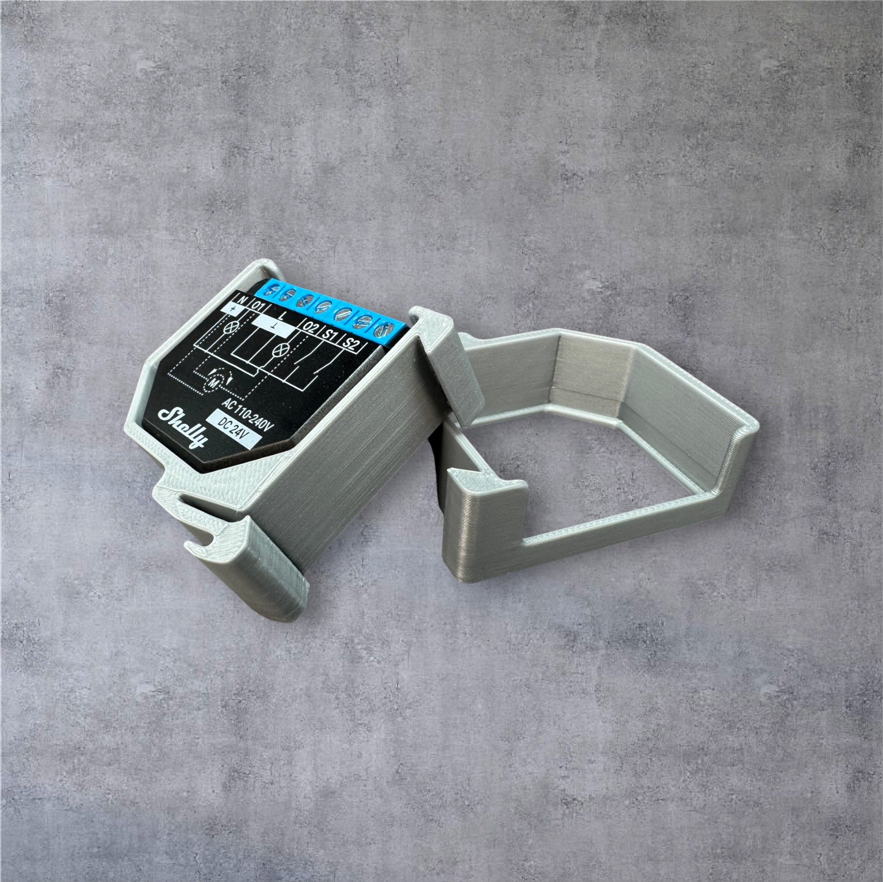 Shelly Plus 2PM DIN Rail Hutschienenhalter für eine 35 mm DIN Hutschiene