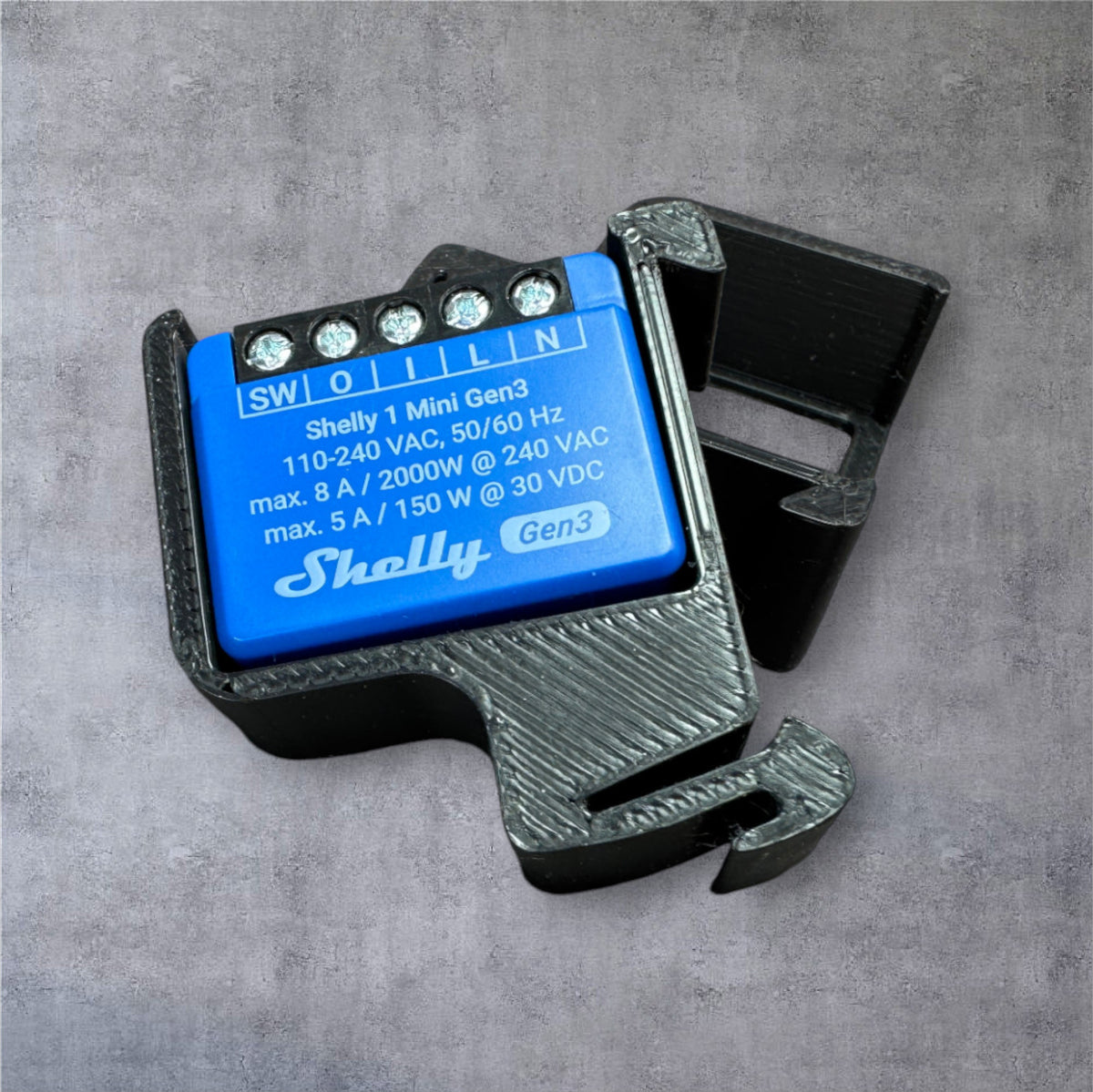 Shelly 1 Mini Gen3 DIN Rail Hutschienenhalter für eine 35 mm DIN Hutschiene