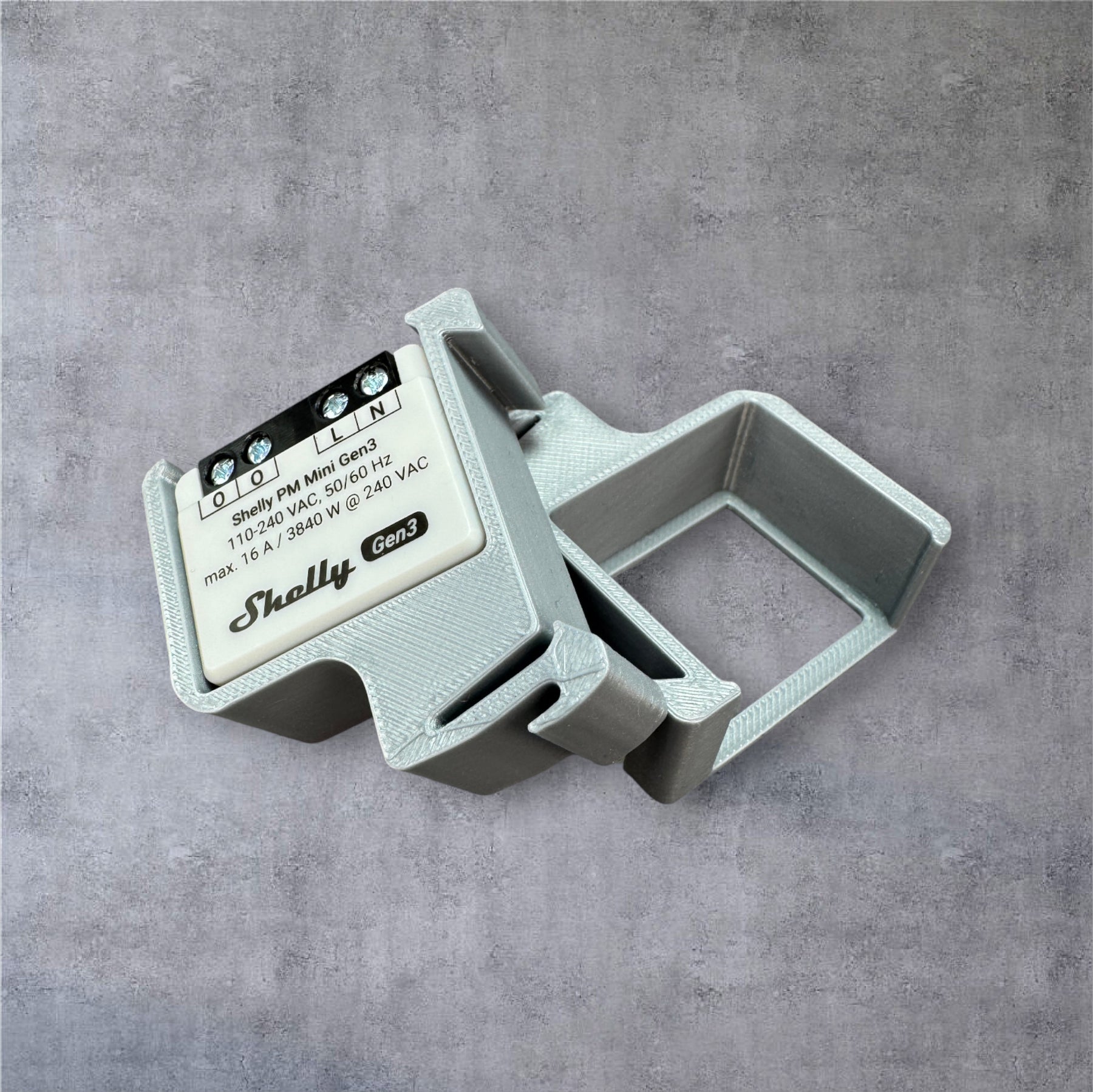 Shelly PM Mini Gen3 DIN Rail Hutschienenhalter für eine 35 mm DIN Hutschiene