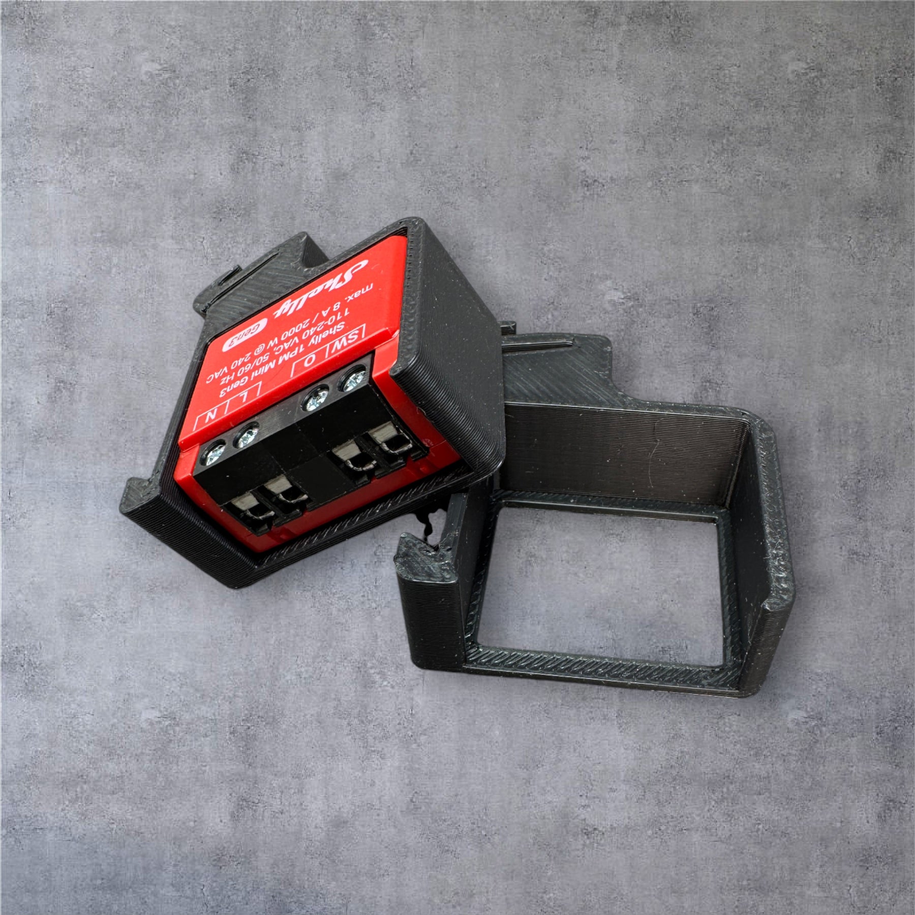 Shelly 1 PM Mini Gen3 DIN Rail Hutschienenhalter für eine 35 mm DIN Hutschiene