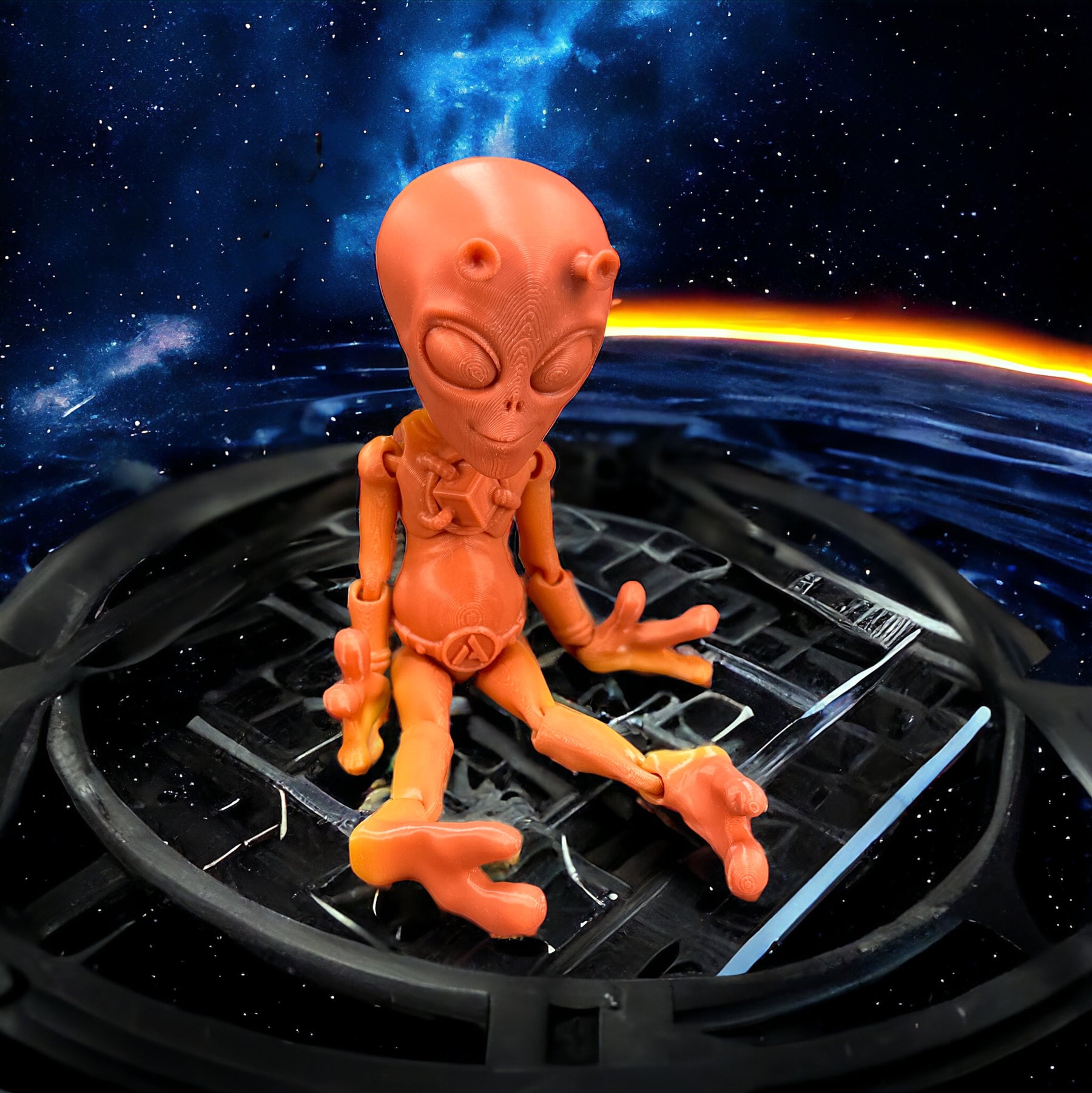 Flexibles Alien - Natürliches Spielzeug aus nachhaltigem 3D-Druck