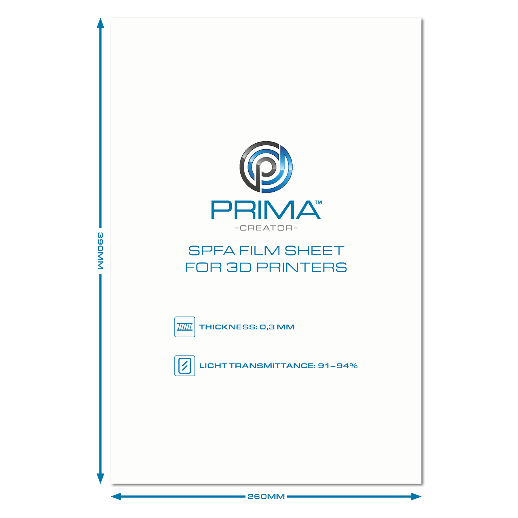 Spfa Film Sheet For 3d Printers - 260 X 390 mm