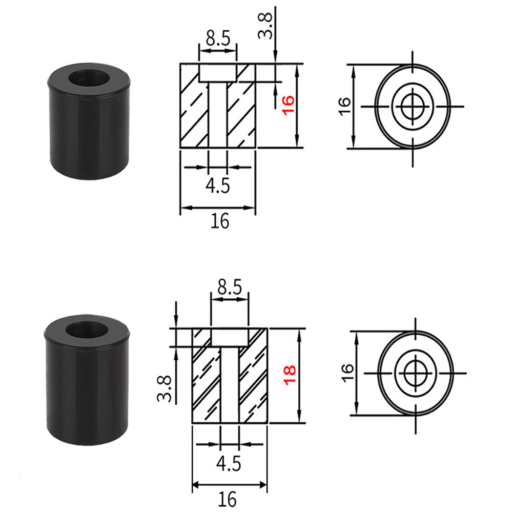 Silikon Slicer für Hohe Temperaturen  Silikon Solide 4x18MM  Heiz Bett Nivellierung für 3D Drucker