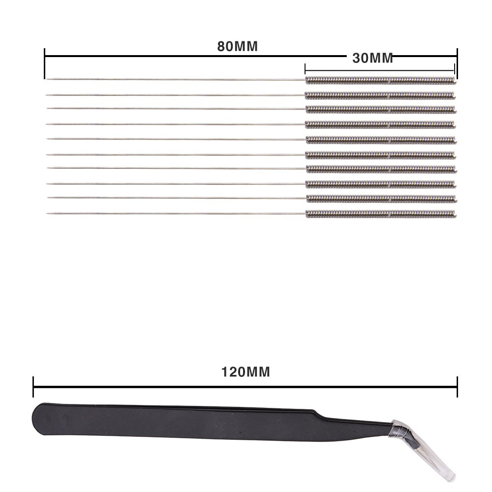 V6 Reinigungs Set 0.4mm | Nadeln+Pinzette+Düse/Nozzle 3D-Drucker E3D Hot Ends V5,V6