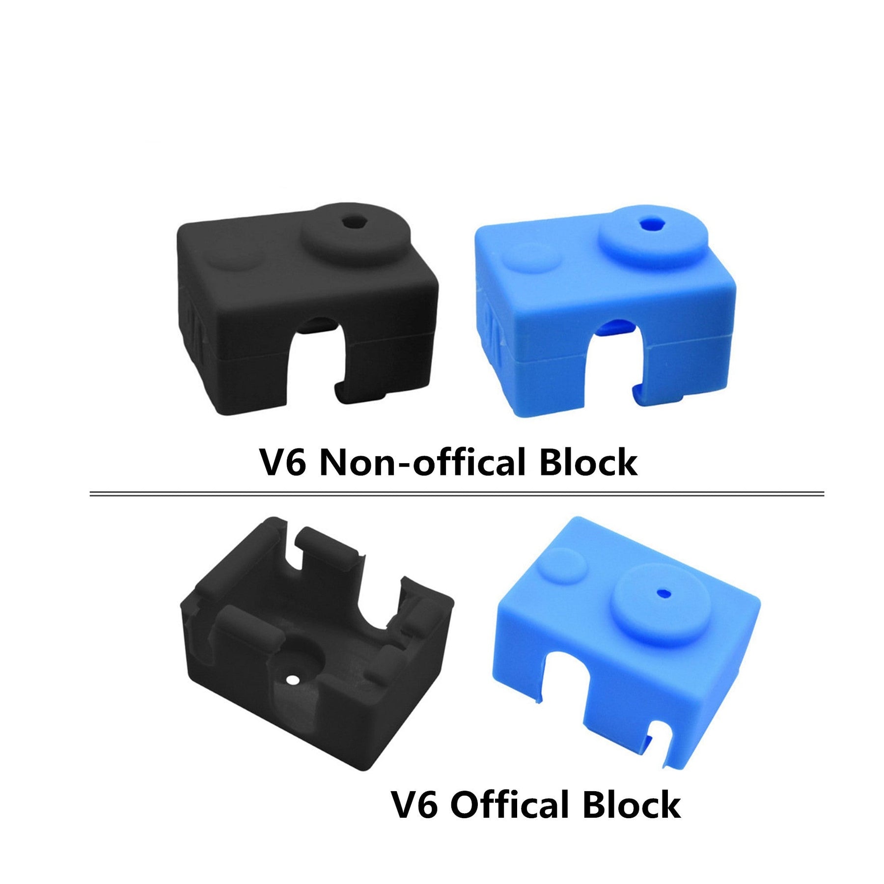 Silikon Socke Isolierung Hotend / Heizblock z.B. passend für MK10, V6, MK8, Volcano - 3D Drucker