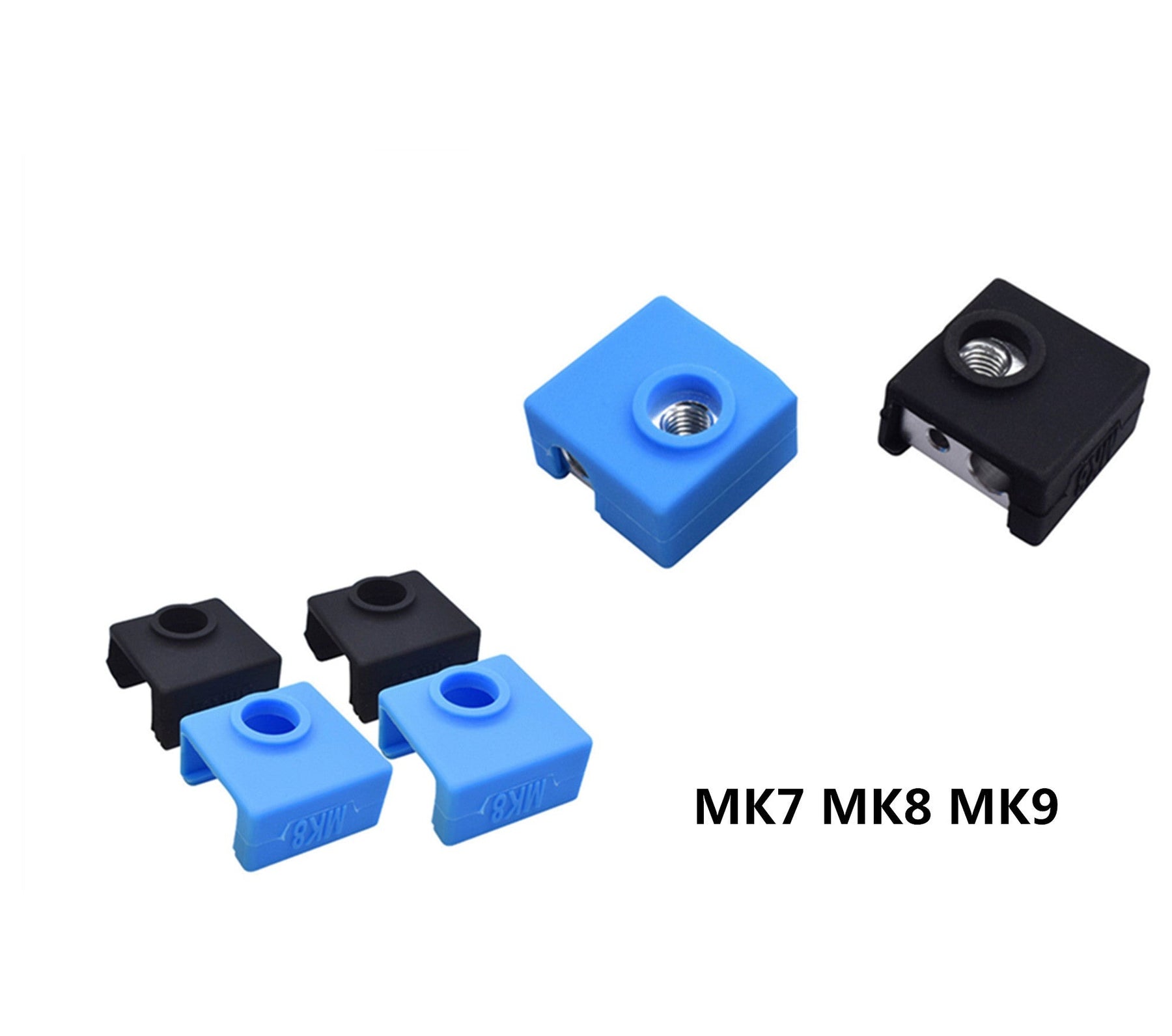 Silikon Socke Isolierung Hotend / Heizblock z.B. passend für MK10, V6, MK8, Volcano - 3D Drucker
