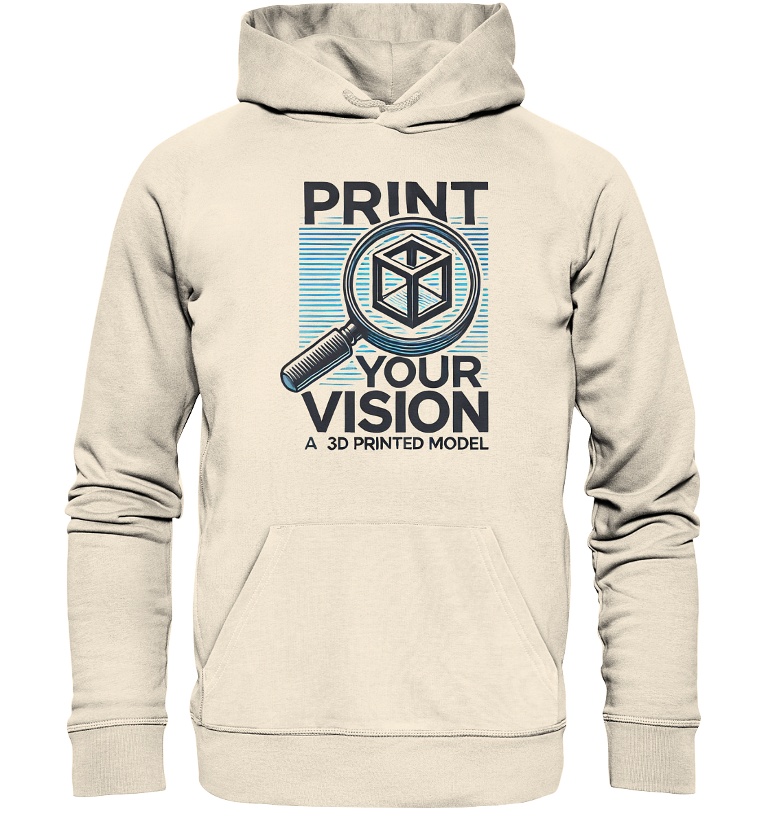Kreative Hoodies mit dem Design „Print your Vision“  - Organic Hoodie