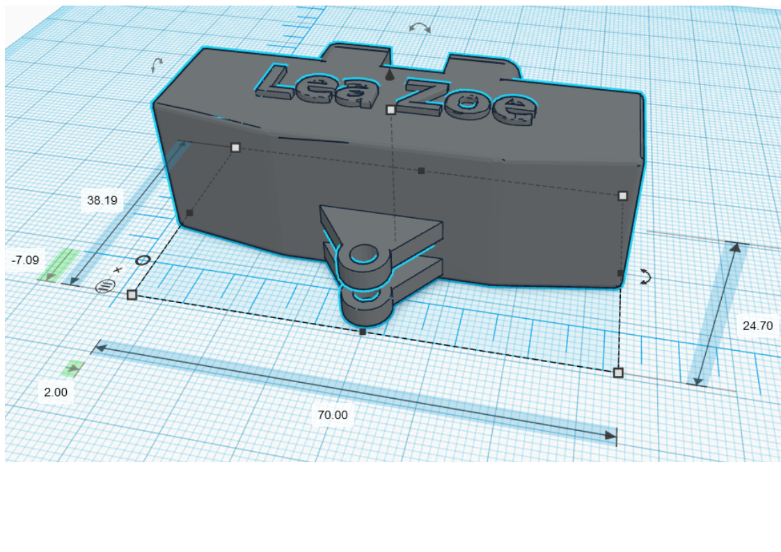 Front Gewicht mit individueller Namens Gravur 3D Druck passend für z.B. Siku Modelle 1:32